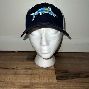 Navy Blue Marlin Embroidered Hat